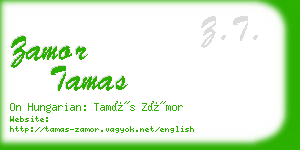 zamor tamas business card